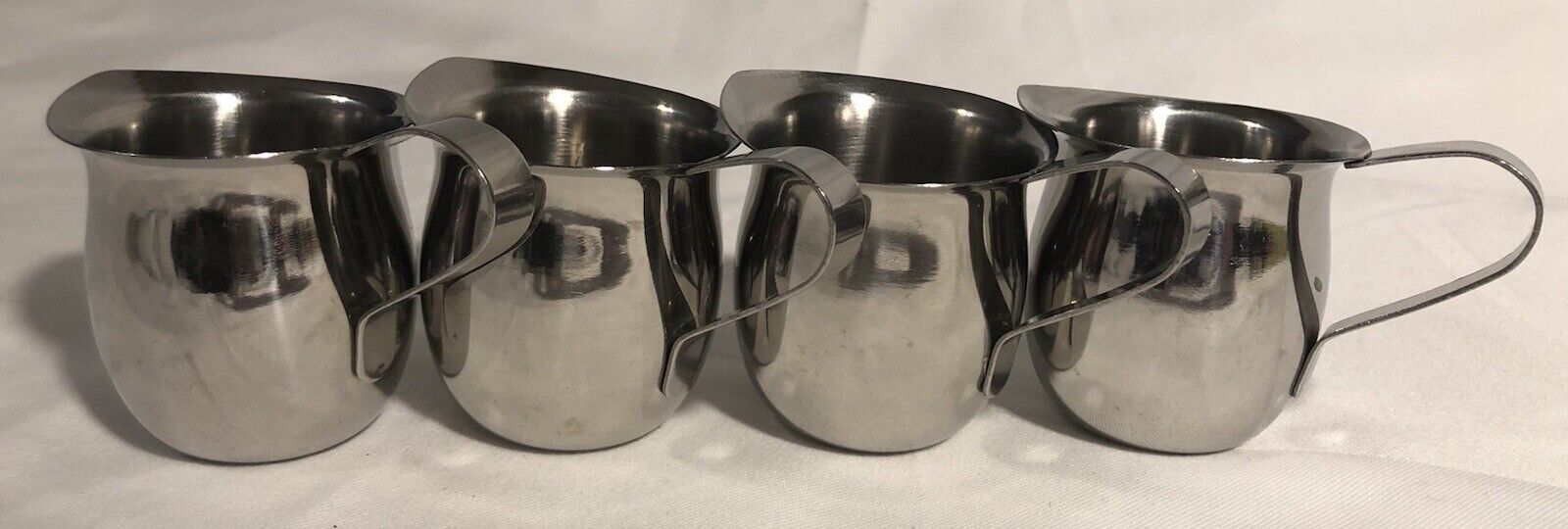 American Metalcraft Stainless Steel Creamer Cup/Pitcher made in India Lot Of 4