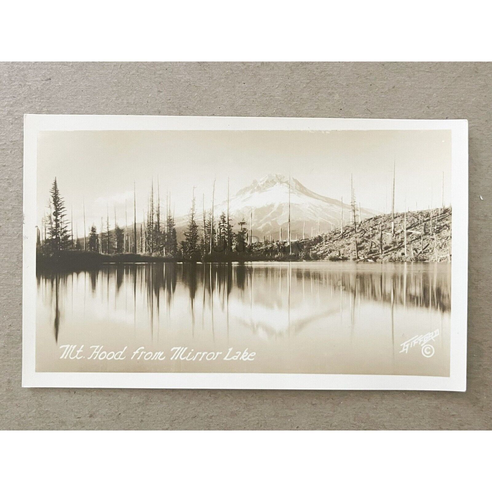 Vintage 1920s Mt. Hood from Near Parkdale Oregon Photo Benjamin A. Gifford