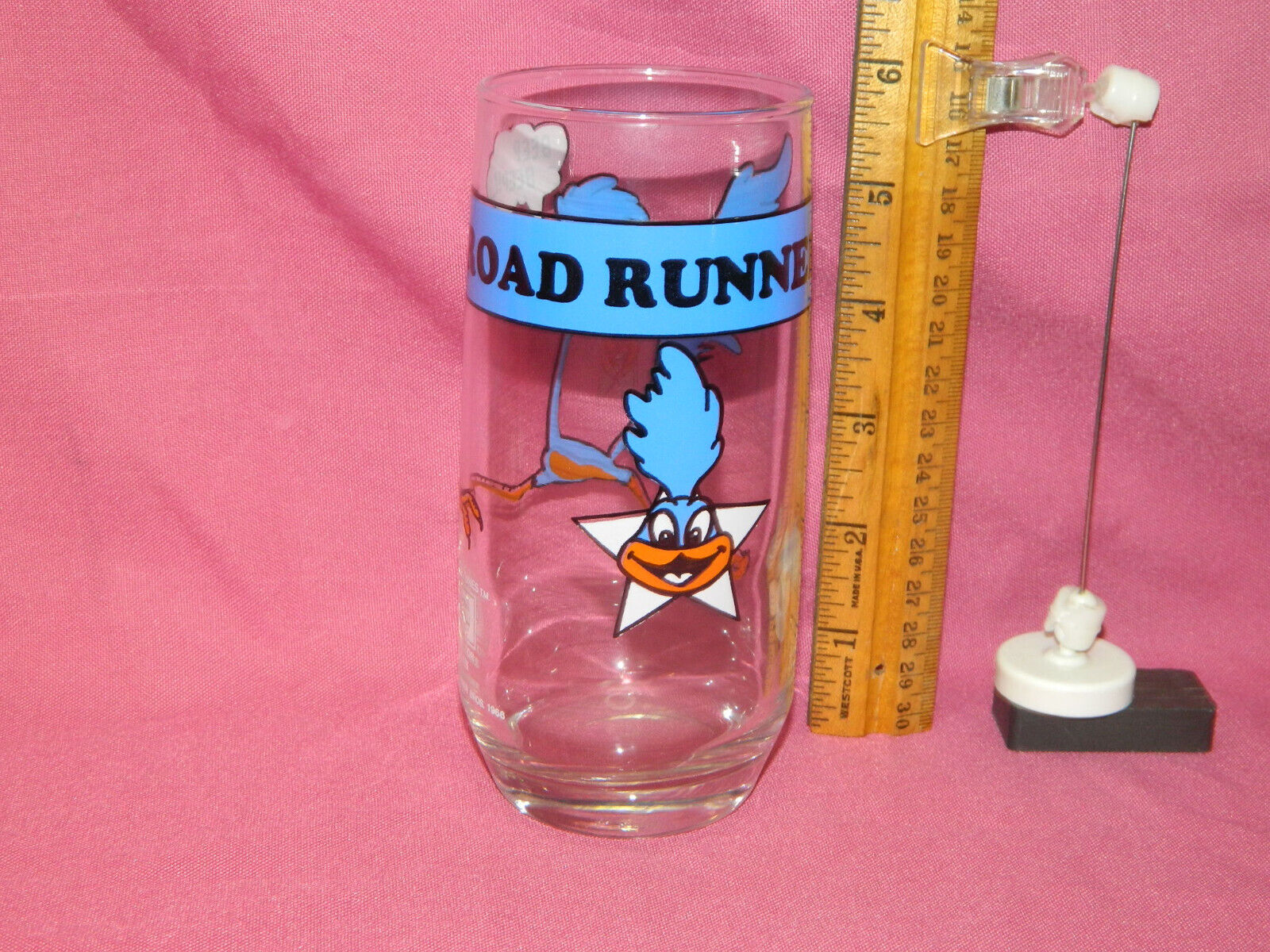 Road Runner Looney Tunes Pepsi Collector Series Glass Vintage 1966