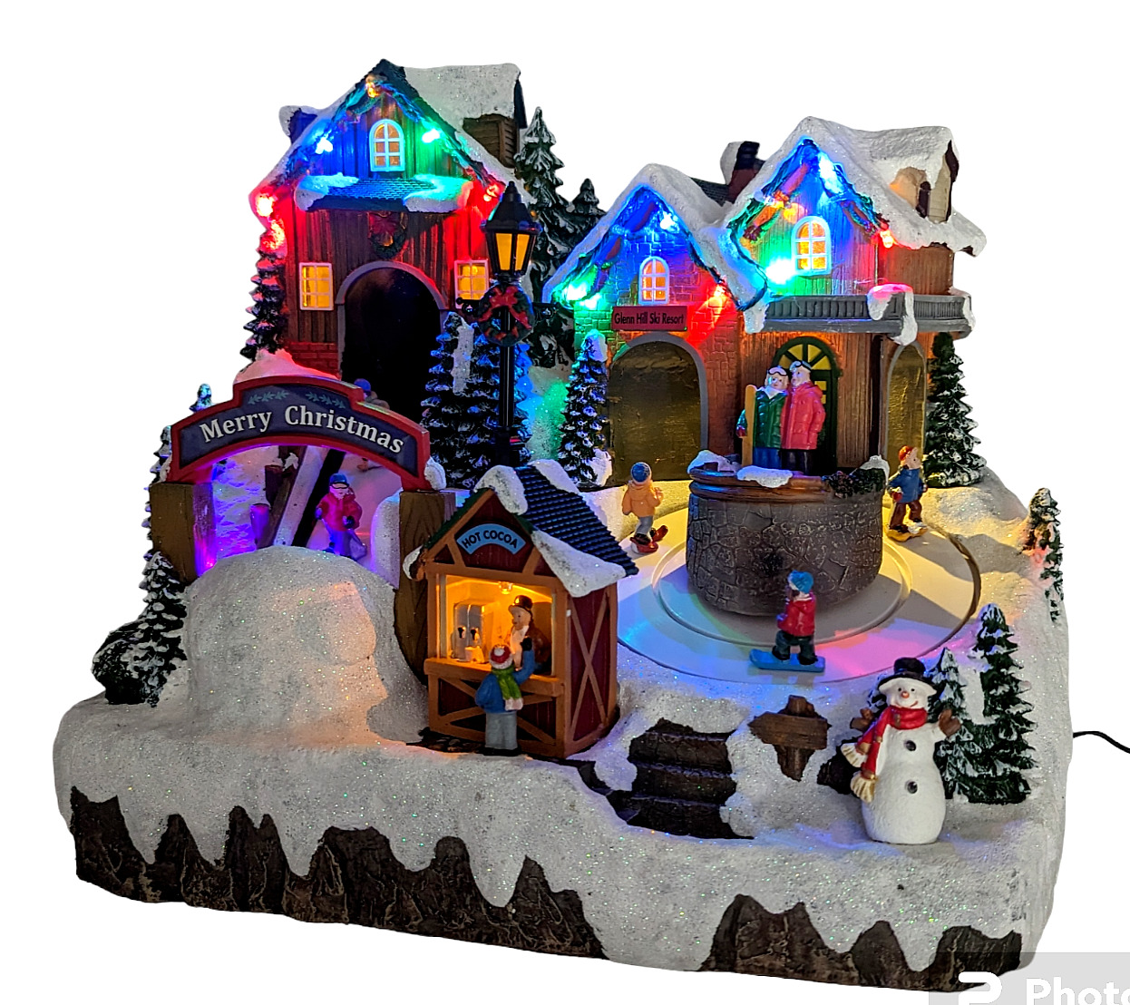 Carole Towne Glenn Hill Ski Resort Christmas Village 2023 Musical Holiday LED\'s