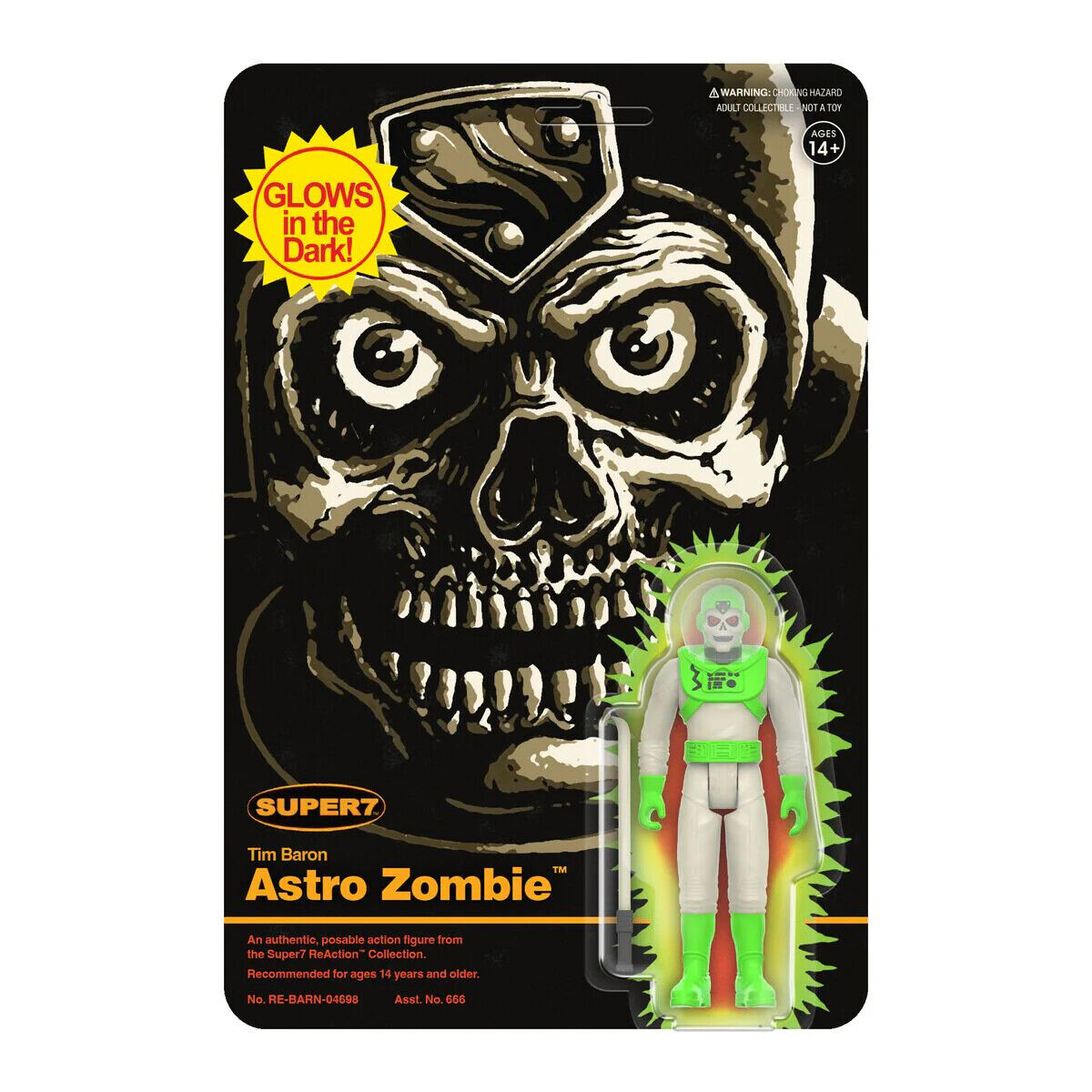 Astro Zombie Glows in the Dark Super7 Reaction Figure