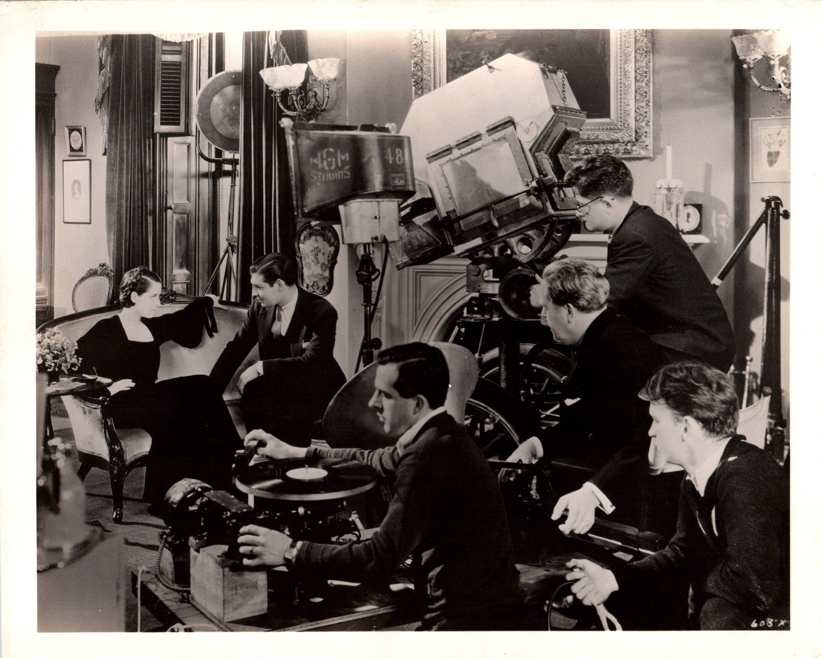 CLARK GABLE + Norma Shearer STRANGE INTERLUDE 1930 ON SET BEHIND SCENES Photo 10