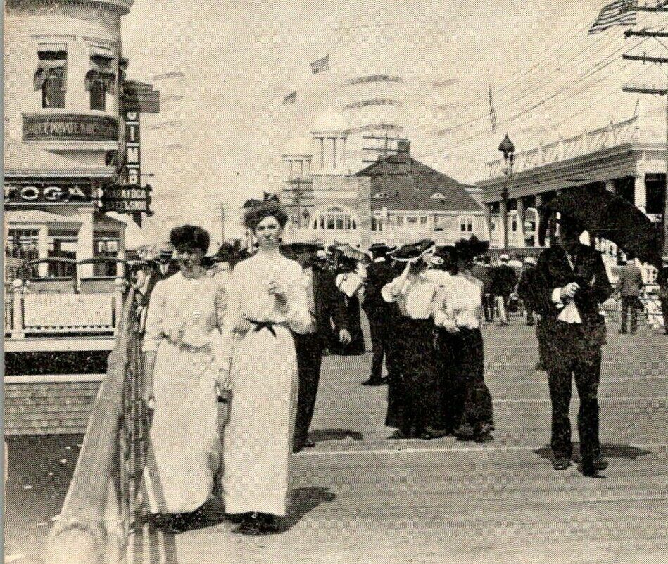 Saratoga Excelsior Boardwalk Atlantic City New Jersey NJ Victorian Dress ca1905