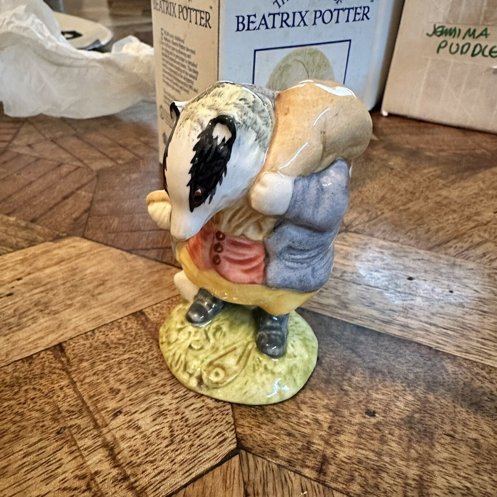 Beatrix Potter’s Tommy Brock Badger BP3b Figurine F Warne Beswick England