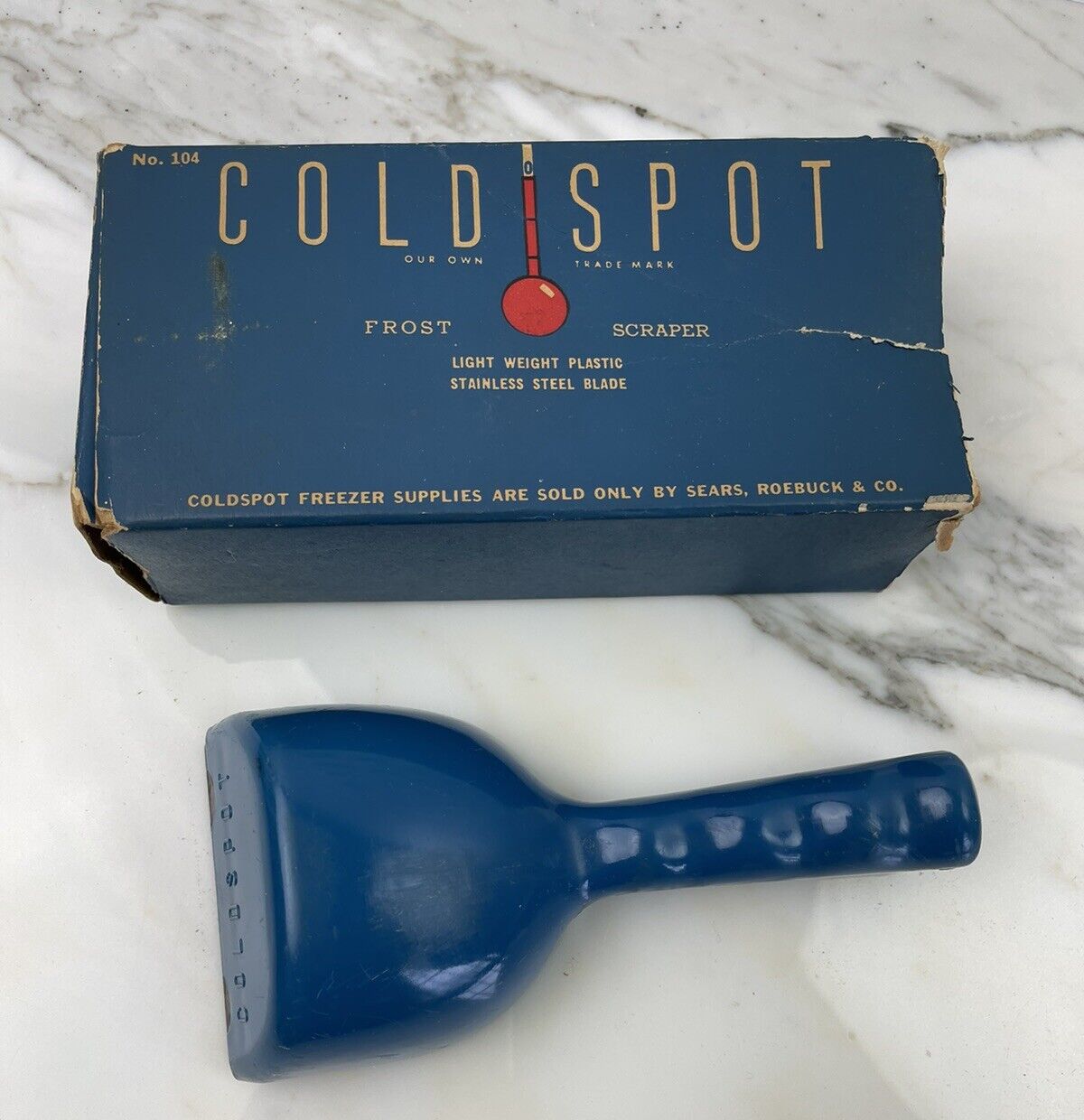 Vintage 1960's SEARS ROEBUCK & CO COLDSPOT #104 FROST SCRAPER in Original Box