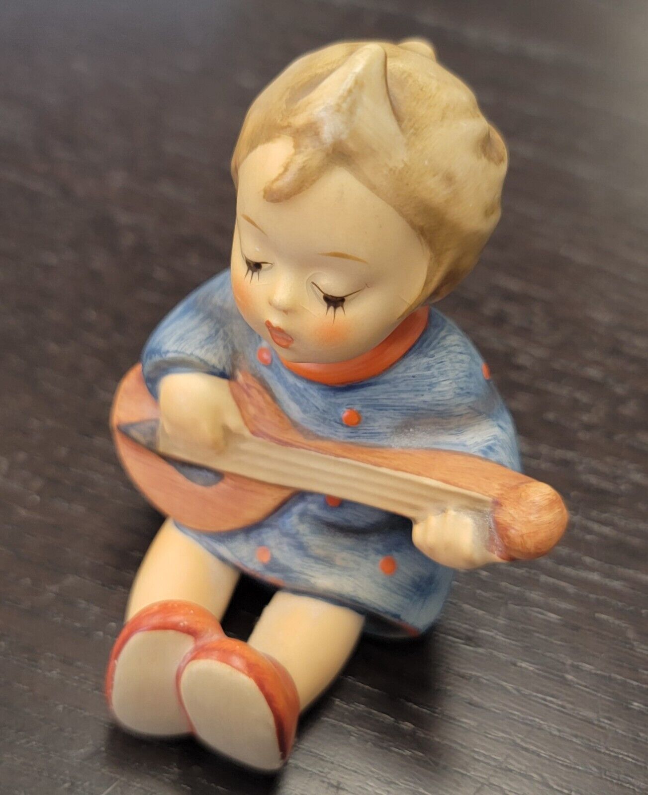 Vintage Goebel Hummel #53 Joyful Figurine TMK-6 Full Bee (R) Girl with Mandolin