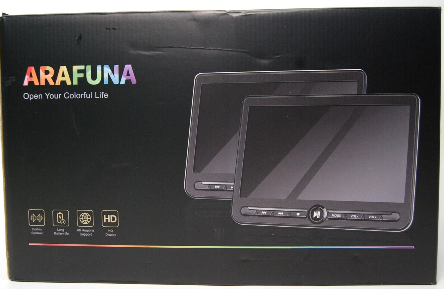 Arafuna Car DVD Players Dual Screen HD1012B