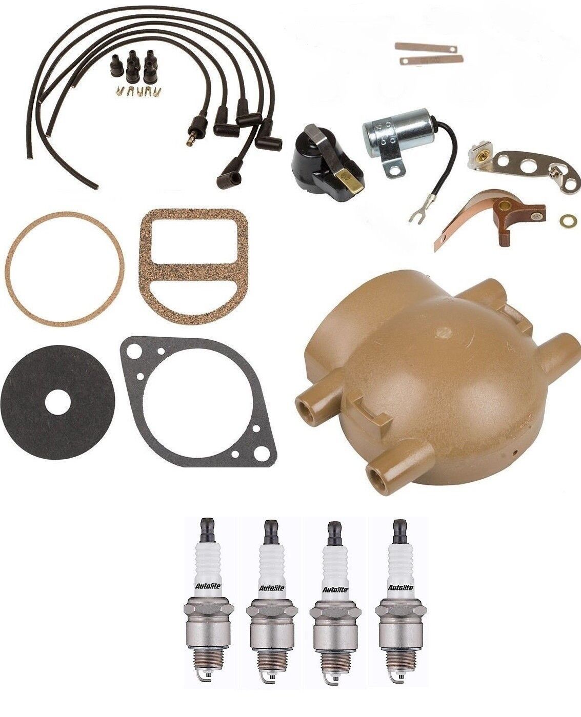Complete Tune Up Kit  for Ford 9N 2N & 8N Tractors with Front Mount Distributor 