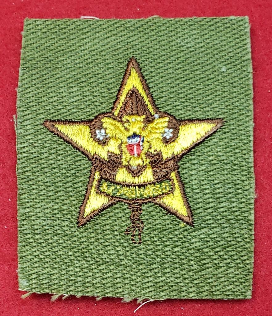 BSA Star Rank Cut Edge Gauze Back - MINT - 1940s  - Boy Scouts of America