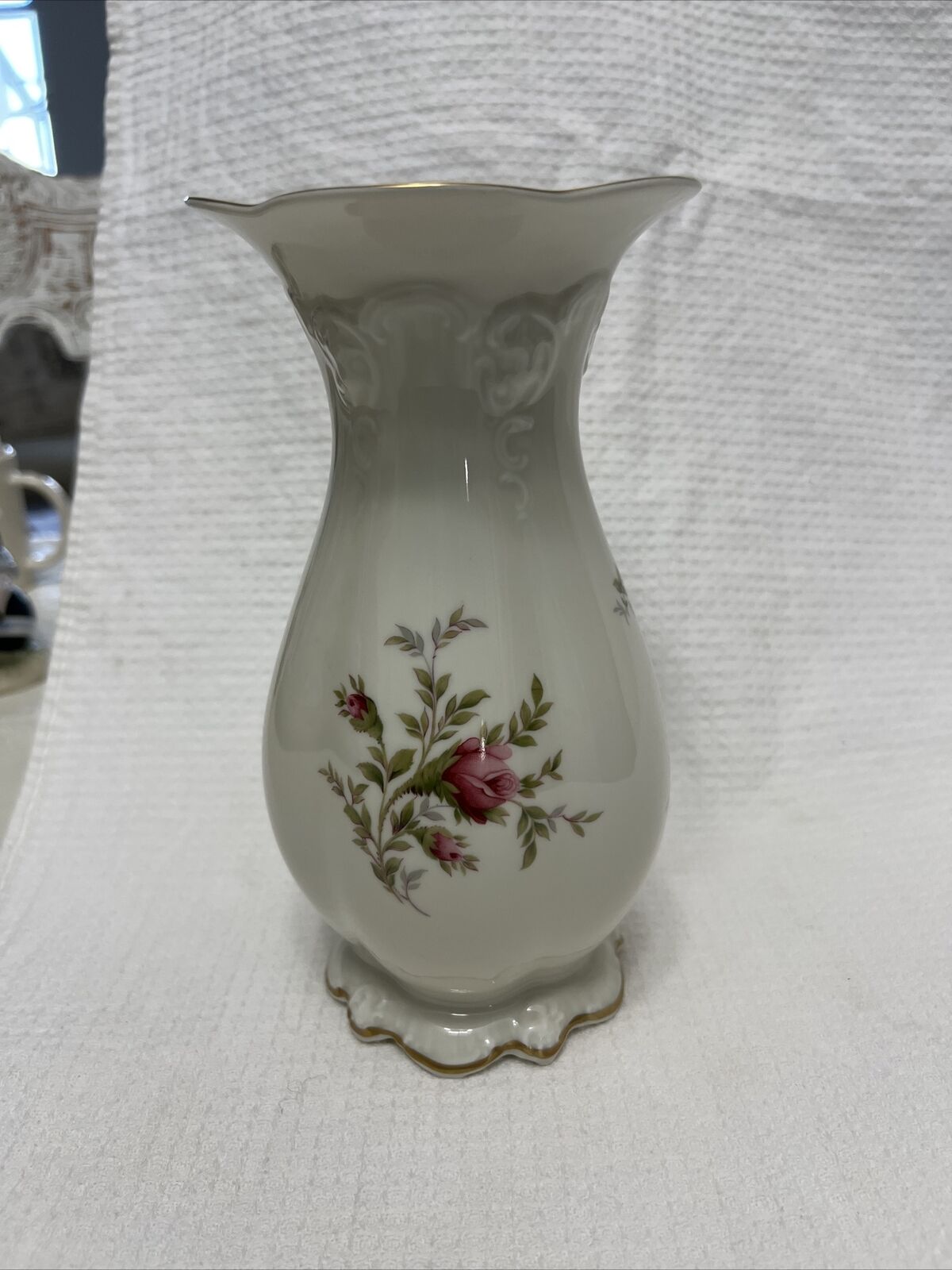 Vintage Moliere Rosenthal Moosrose Porcelain Vase Made In Germany
