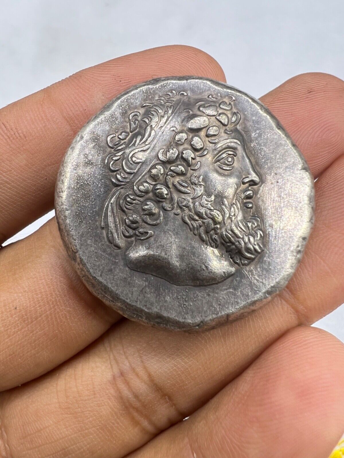 Good Condtion Old Bactrian king don Drachm Unique Authentic Coin