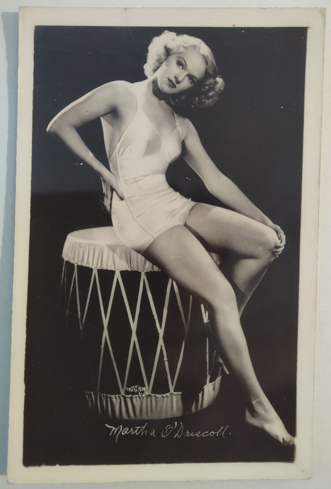Vintage Postcard Martha O\'Driscoll Actress Swimsuit RPPC  AA6
