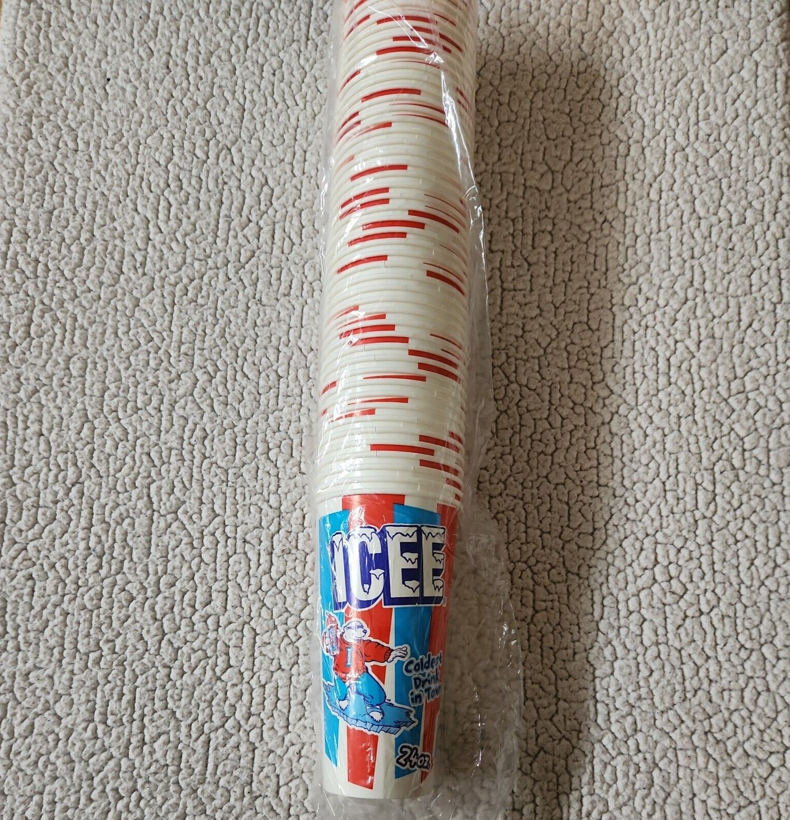 ICEE Slushie Cups 24oz Paper New Sealed Sleeve of 50 Cups Bear 1250 Points Swag