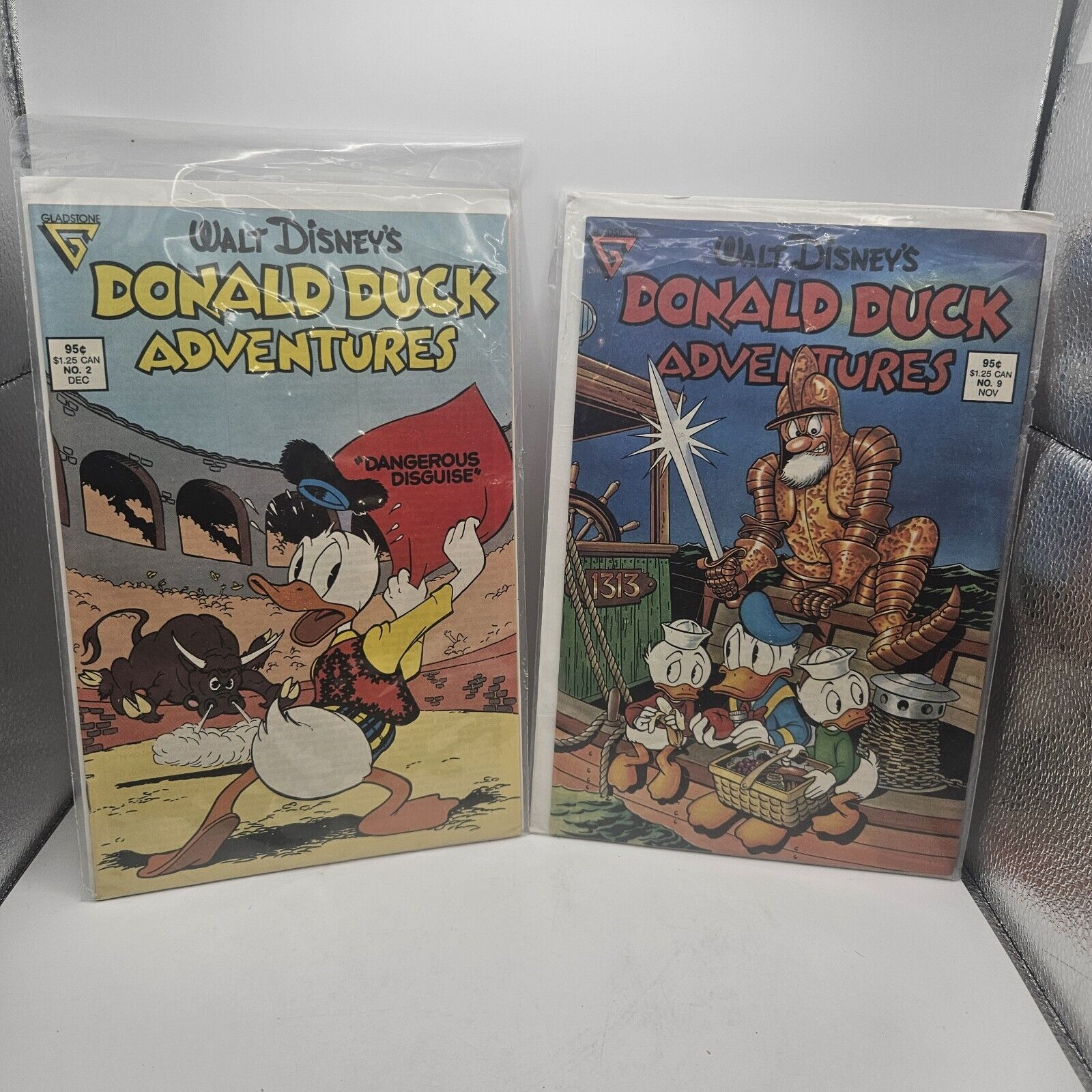 Walt Disney's Donald Duck Adventures #2 and #9 GLADSTONE 1987 1988 CARL BARKS
