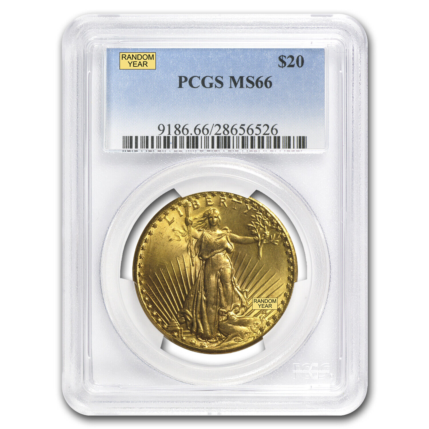 $20 St Gaudens Gold Double Eagle MS-66 PCGS (Random)