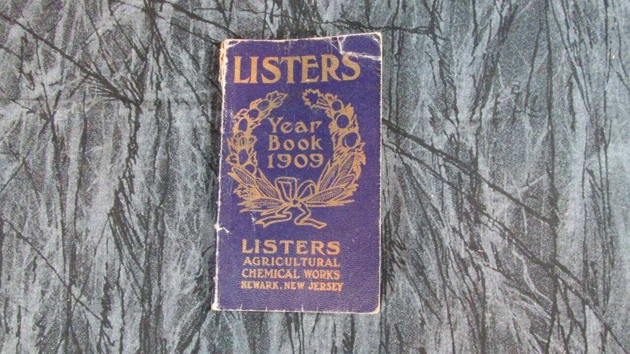 LISTER\'S YEAR BOOK 1909 - POCKET NOTEBOOK - FERTILIZERS-DEALER RECRUITMENT