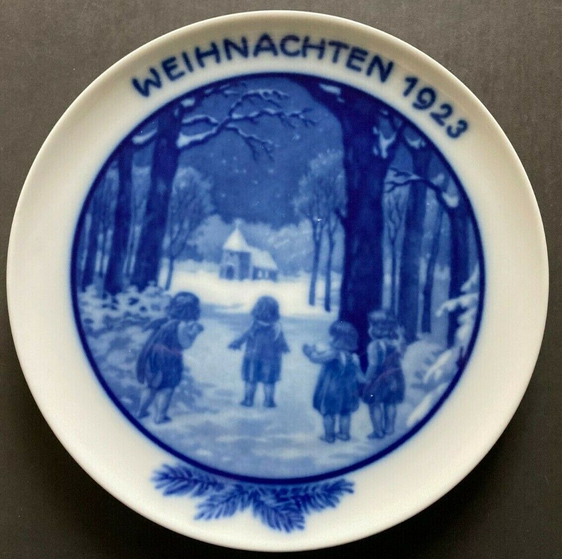 RARE  1923 Rosenthal (Selb-Bavaria) Christmas Plate Children in the Wood 8.7\