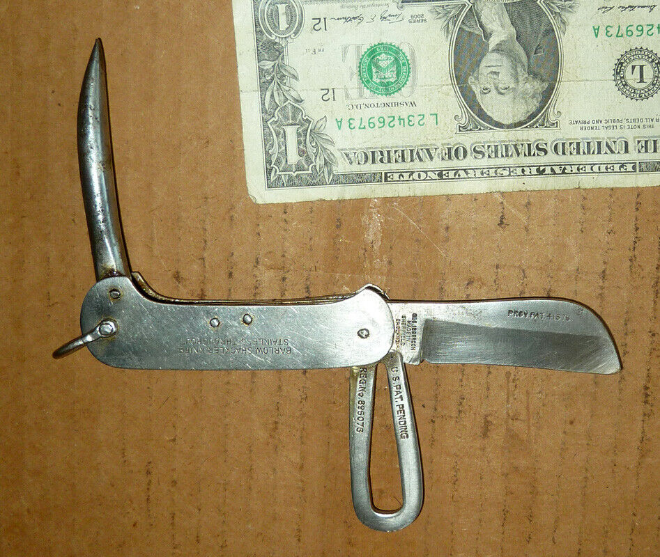 Vintage GEC-IBERSON Shef.Eng.Bartow Shackler Knife,Pocket Fold,Sailor Tool,Knot