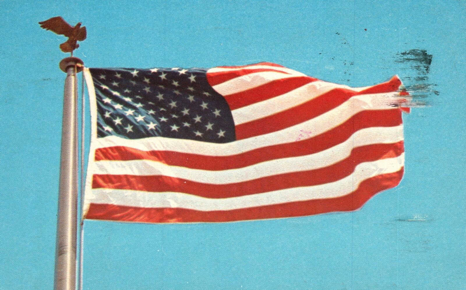 Stars & Stripes American Flag Patriotic Symbol Dukane Vintage Postcard 1978