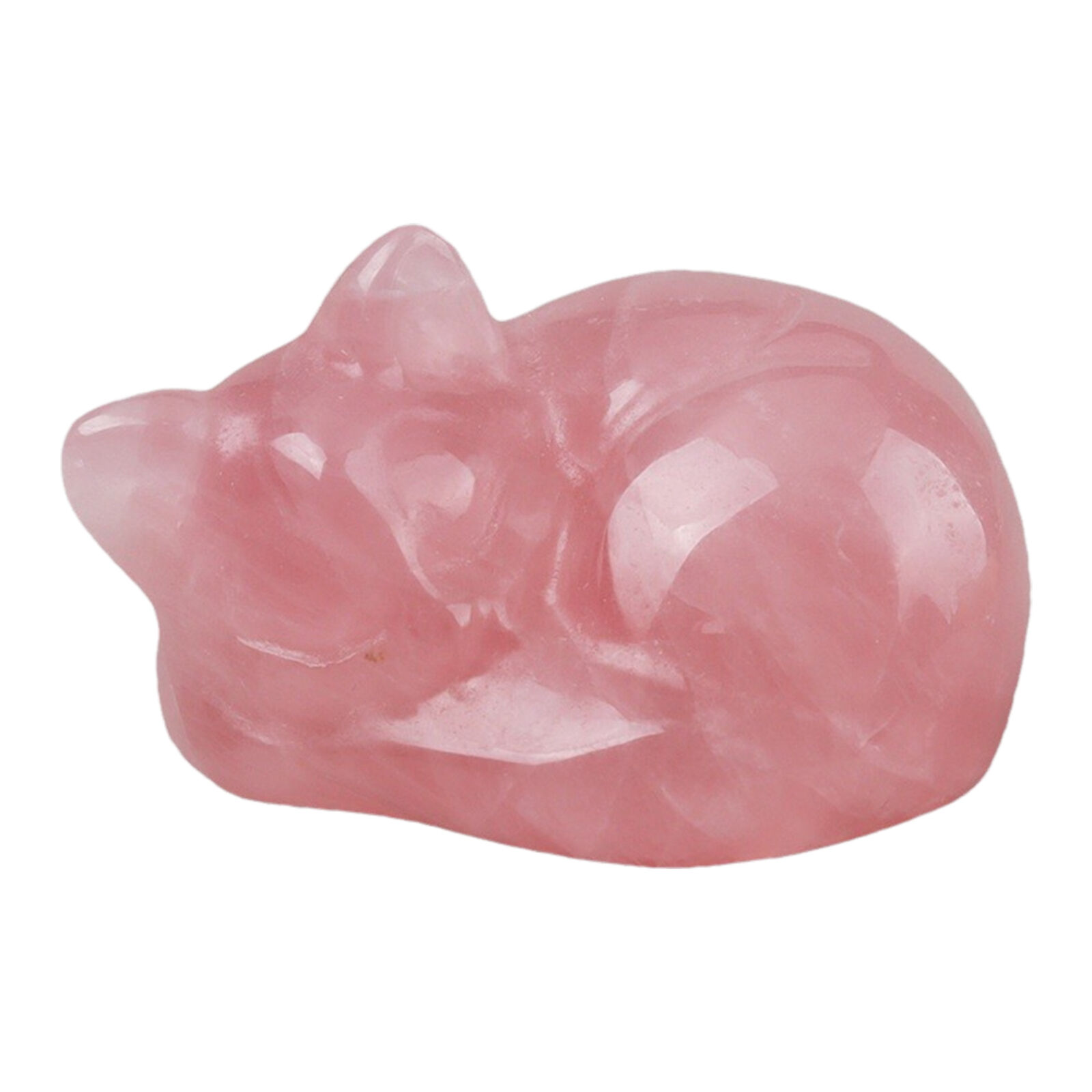 Crystals Cat Figurines Hand Carved Gemstone Cat Sleeping Cat Statues For Offices