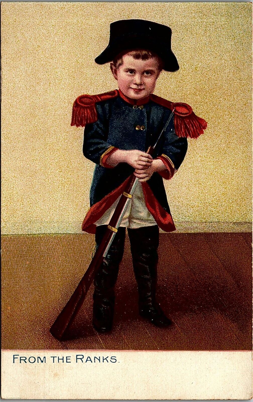 c1910 LITTLE NAPOLEON TUCK'S SOLDIER BOY CHILDREN FROM THE RANKS POSTCARD 39-22
