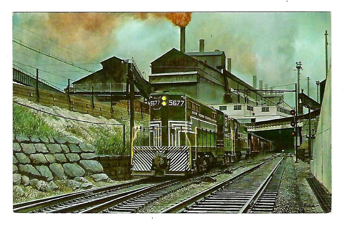 c1960 Chrome Postcard Pittsburgh & Lake Erie Railroad Co. West Portal