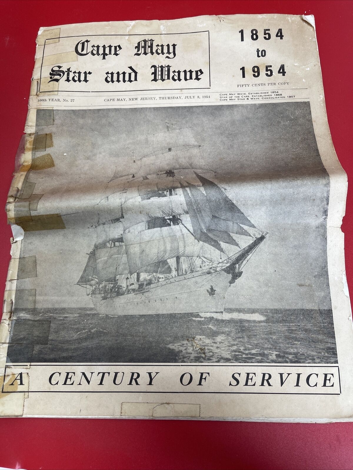 CAPE MAY STAR AND WAVE July 8 ,1954