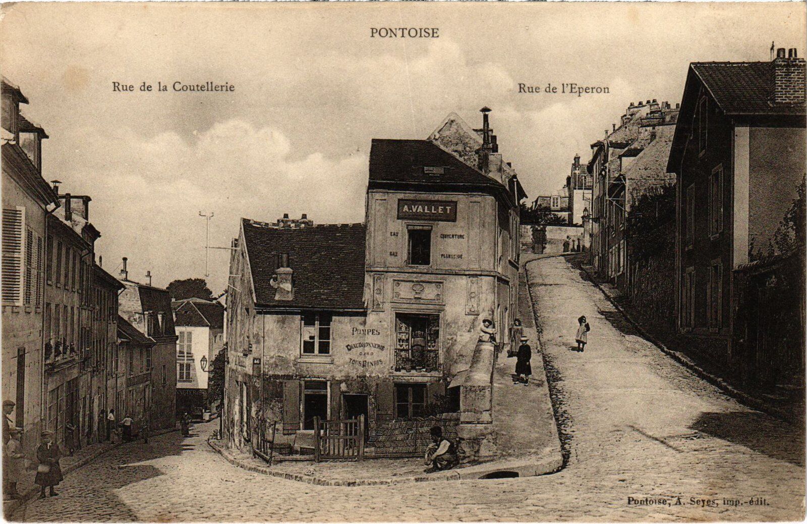 CPA Pontoise Rue de la Coutellerie Rue de l\'Eperon (1319711)