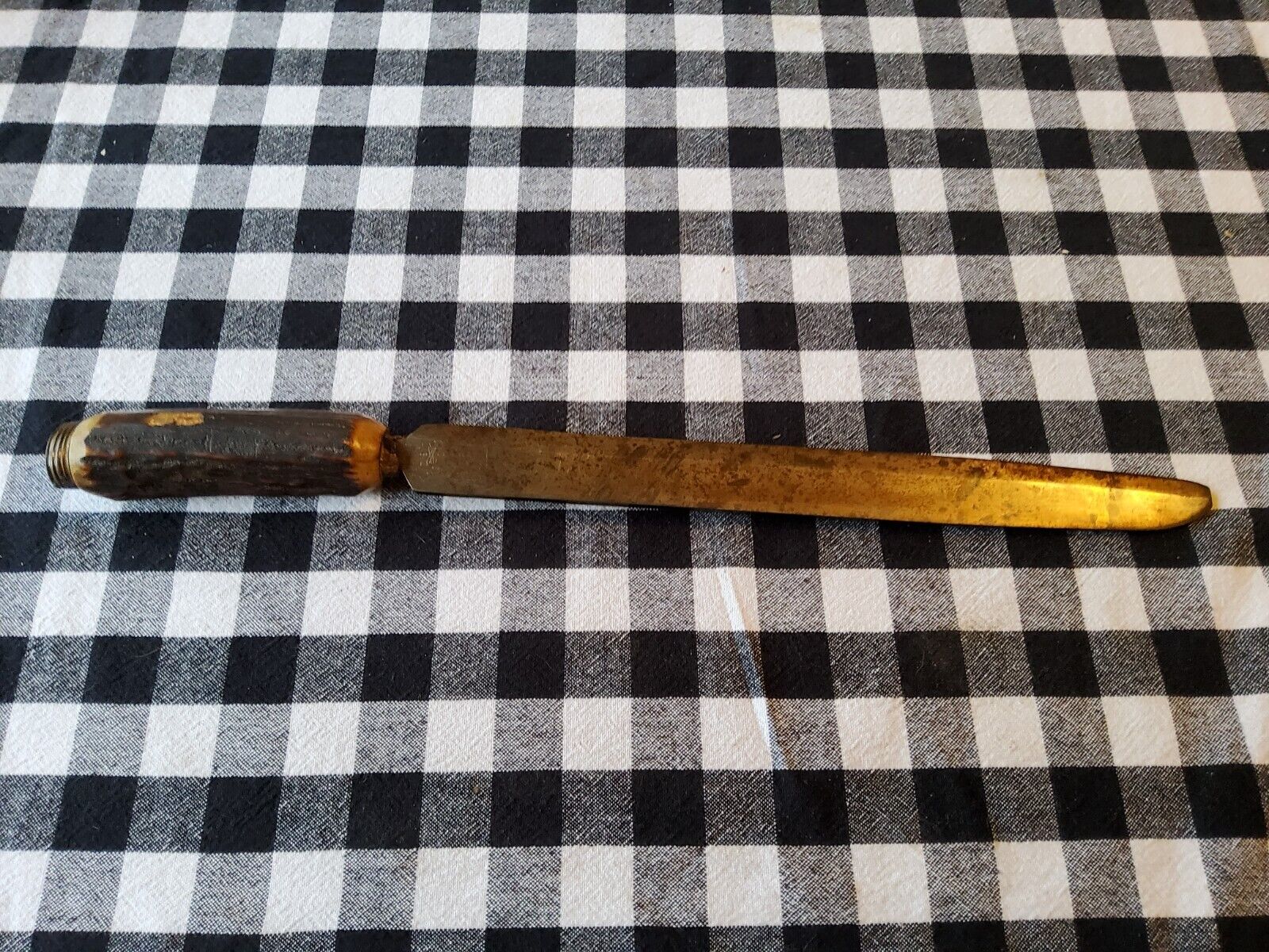 Vintage Old Nicholson Mill Bastard File Knife Stag 12