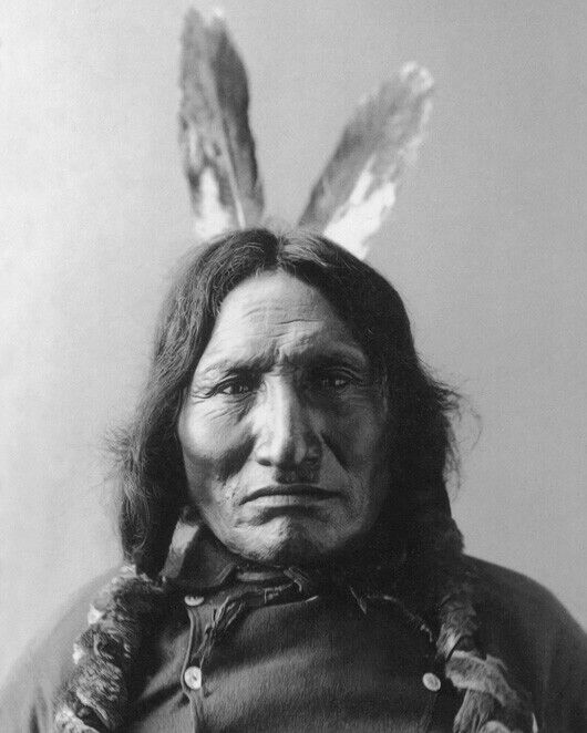 1883 Native American Indian CHIEF RED HORSE Glossy 8x10 Photo Sioux Print Poster