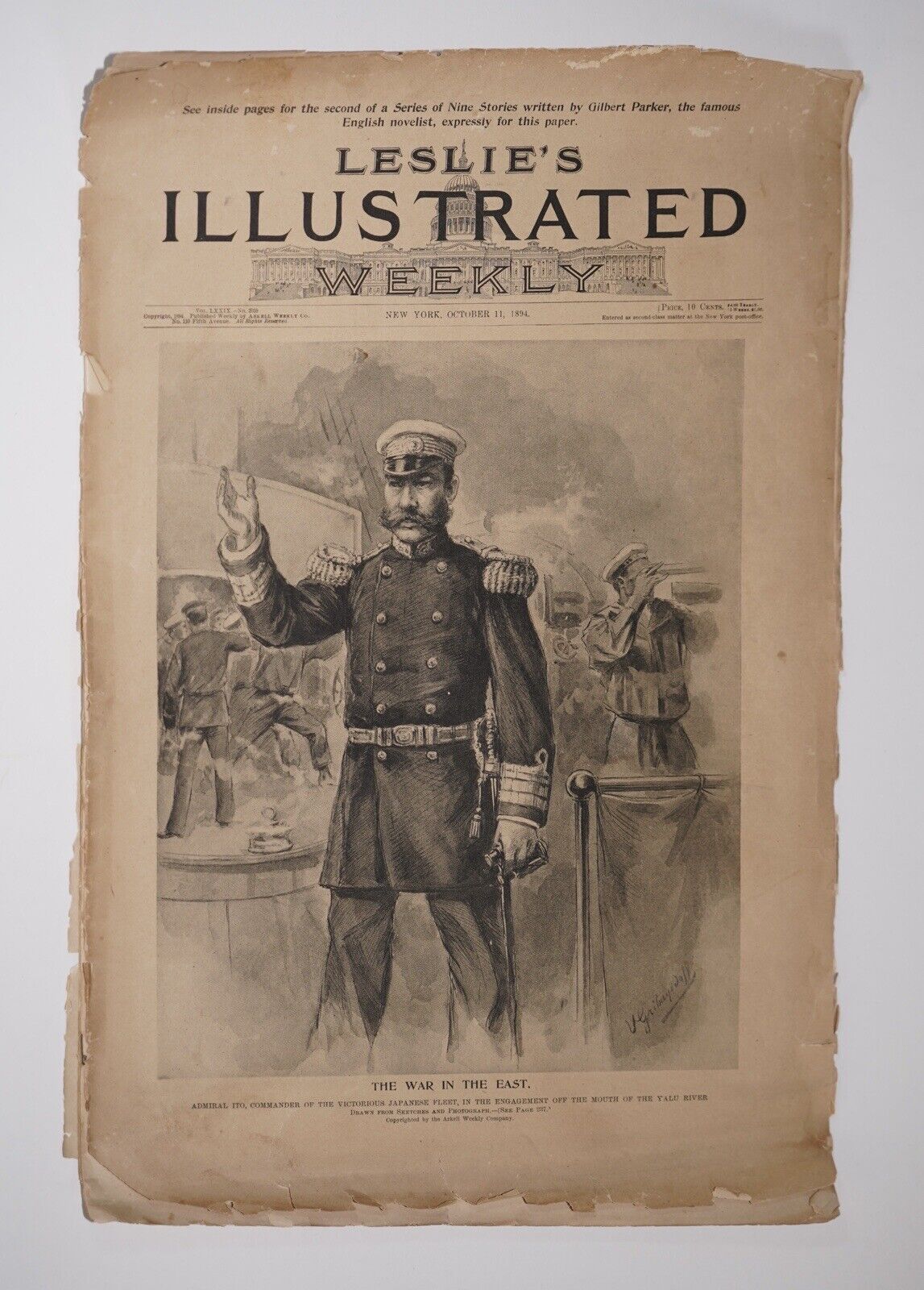 1894 Leslie’s Illustrated Weekly (New York) 16.5”x11.25” Fragile