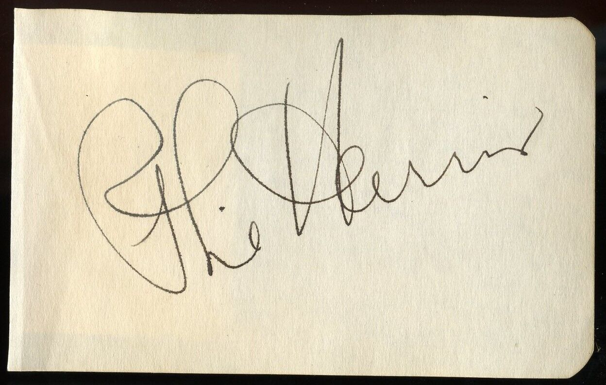 Phil Harris d1995 signed autograph 2x4 Cut Voice Actor Baloo in The Jungle Book