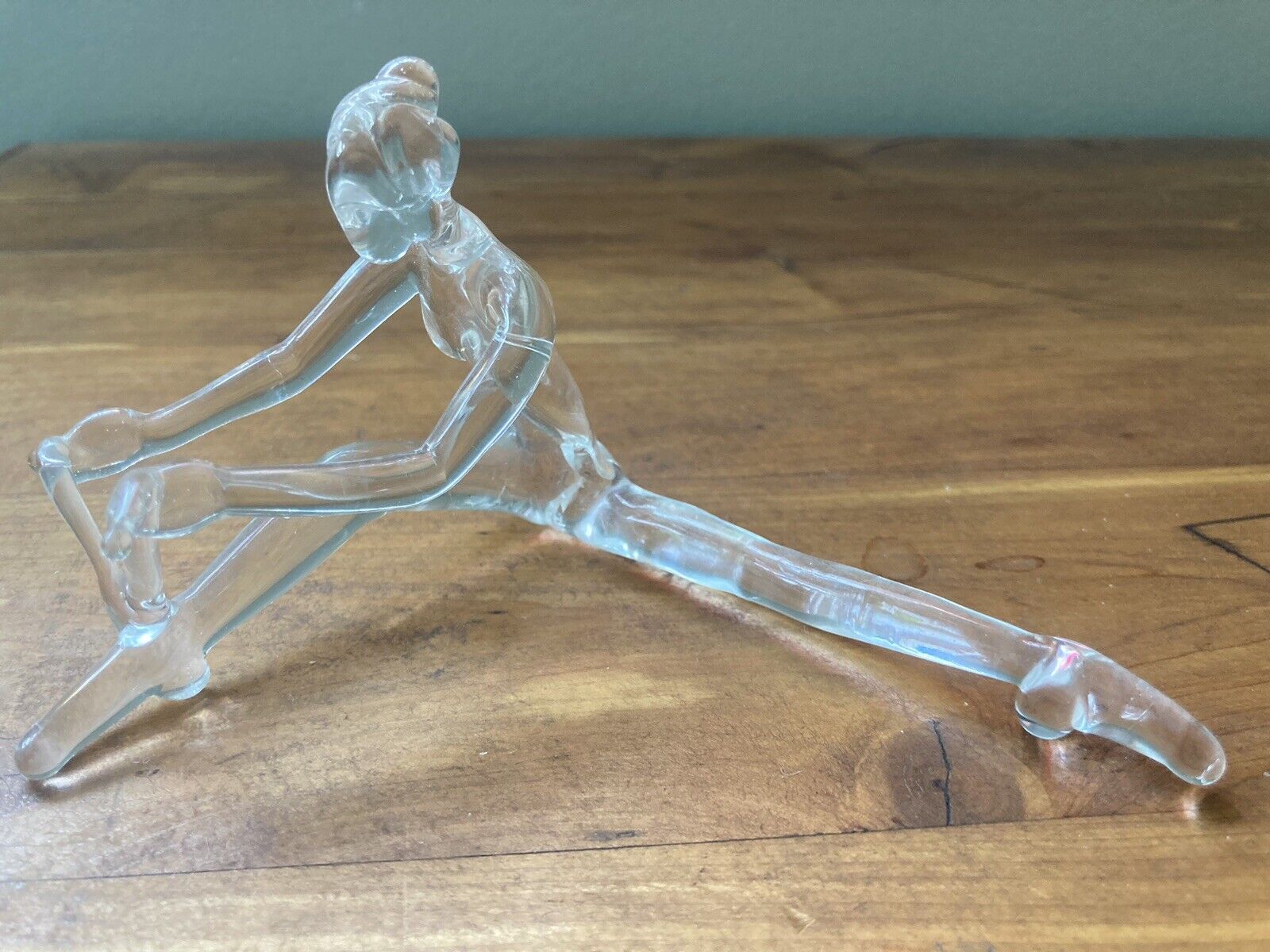 Crystal Ballerina Tying Shoes Signed by Artist 1987 Milon Townsend