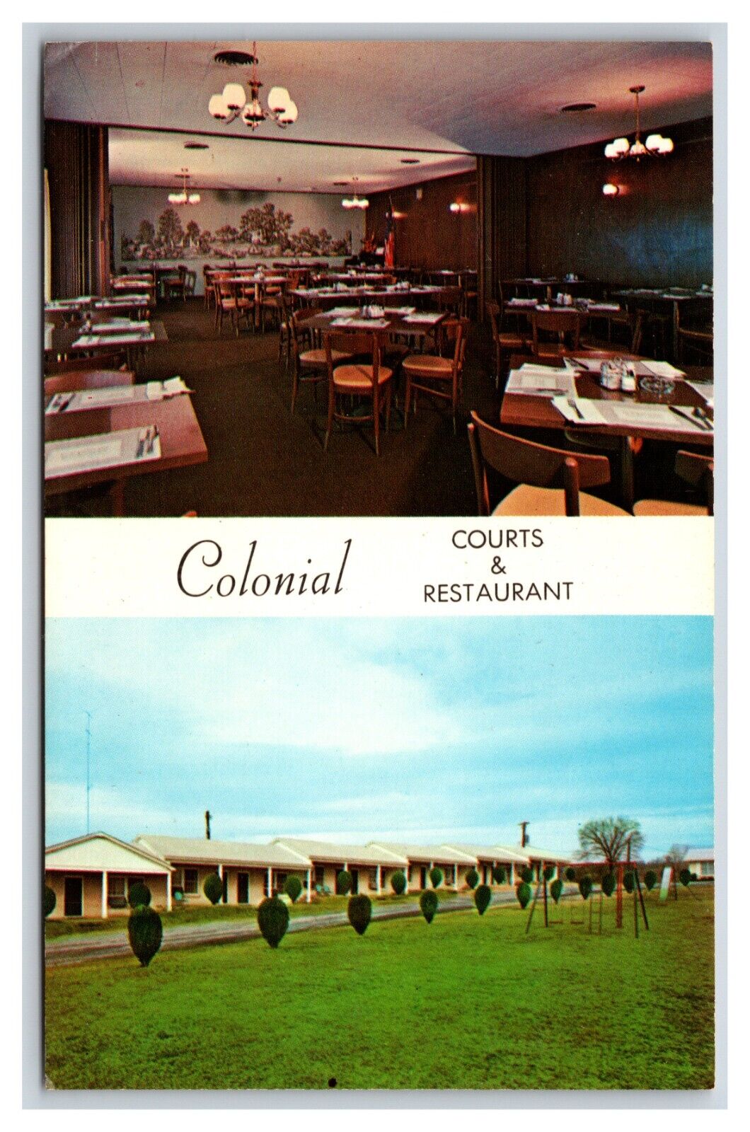 Colonial Courts Motel Restaurant Morrilton AR Arkansas UNP Chrome Postcard R28