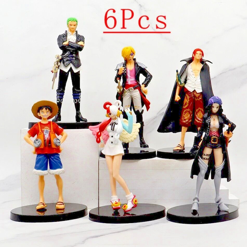 6 Pcs Set Bandai Anime Action Figures One Piece Luffy-Theater Edition-Limited