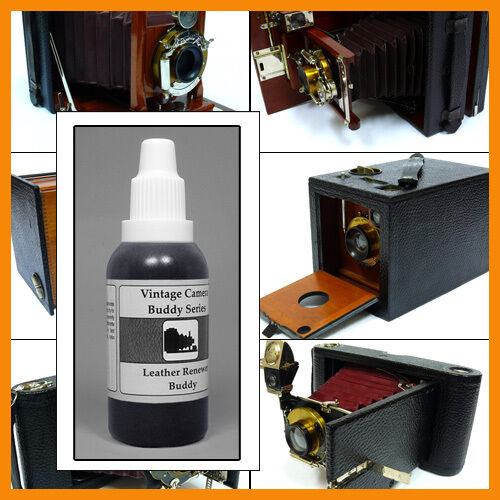 Vintage Camera Buddy leatherette renovating fluid 35 ml for Kodak Ensign Graflex