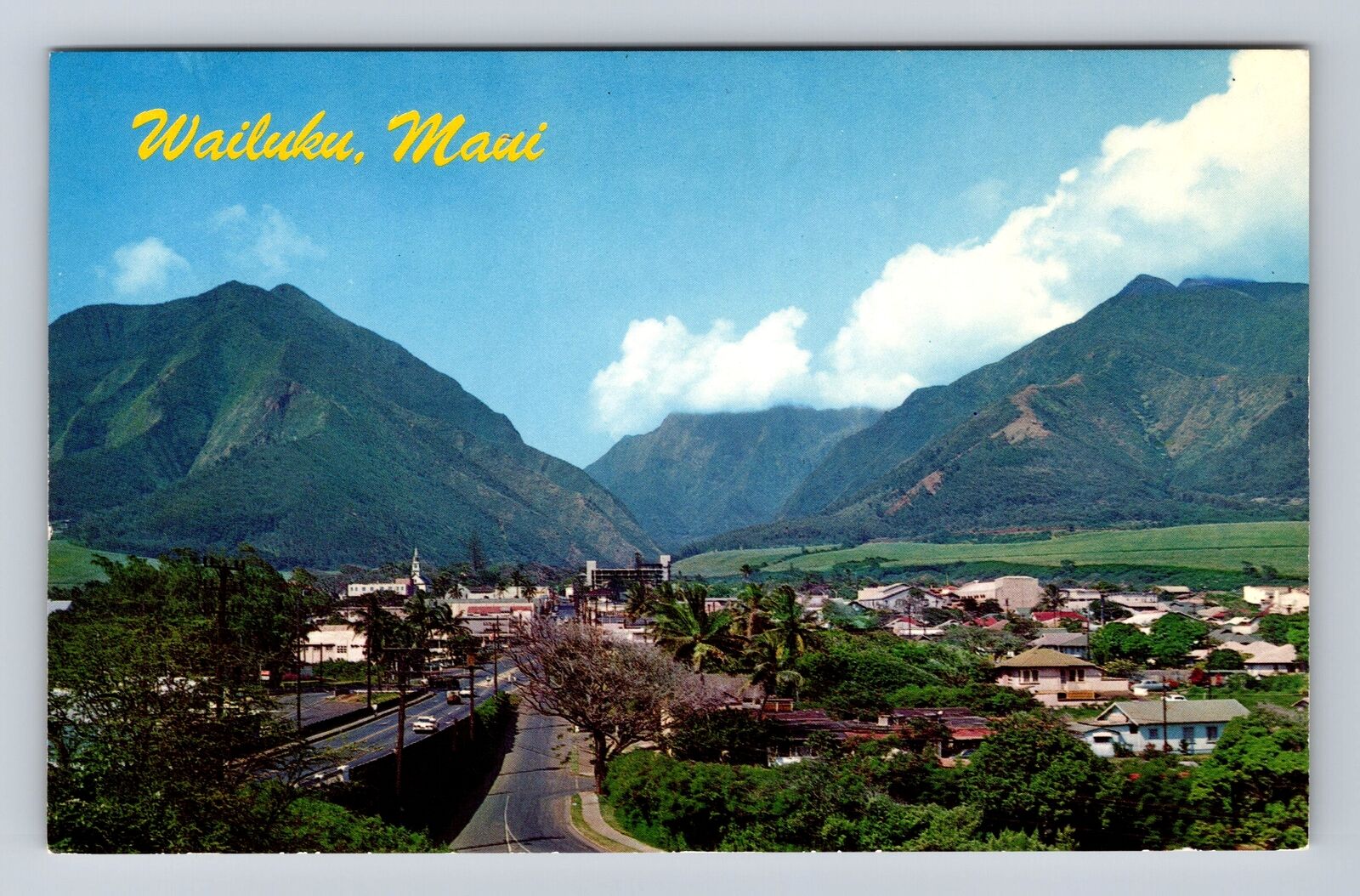 Maui HI-Hawaii, Wailuku, Antique, Vintage Souvenir Postcard