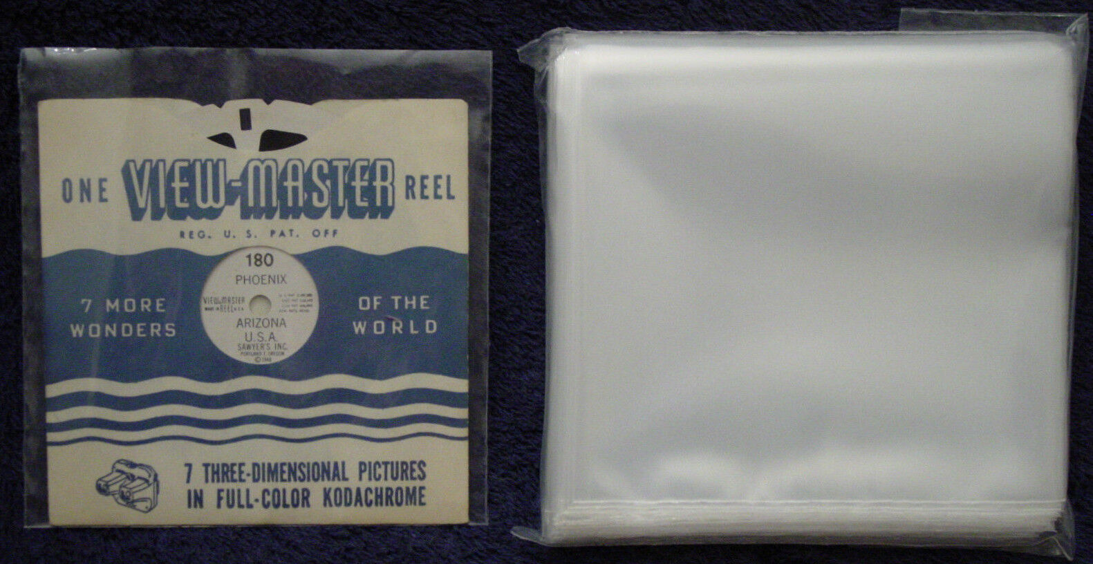 100 VIEW-MASTER SLEEVES Pack Clear 2.5mil ARCHIVAL Safe for REEL in Paper Sleeve