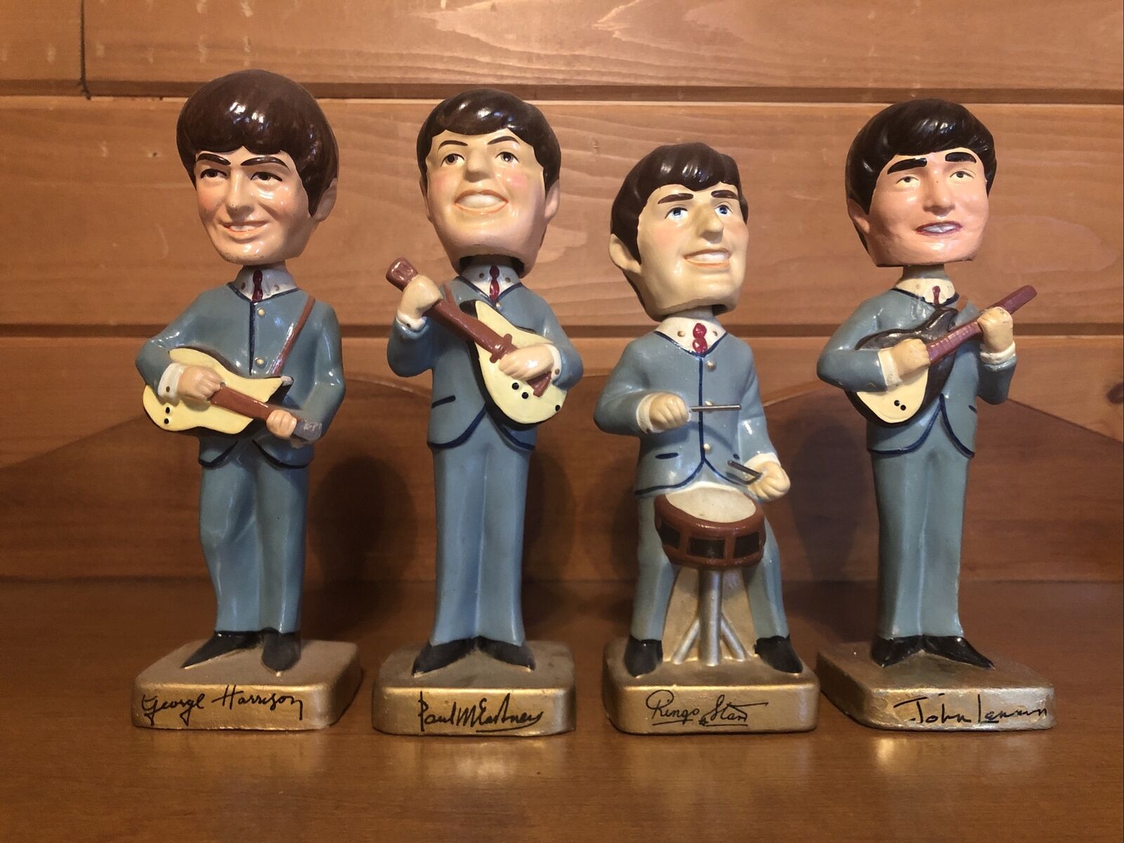 The Beatles Bobbleheads Set Of 4 Car Mascot