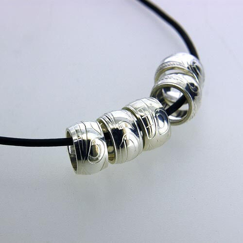 Hand-Engraved Silver Northwest Coast Native Totem Beads Pandora Charms