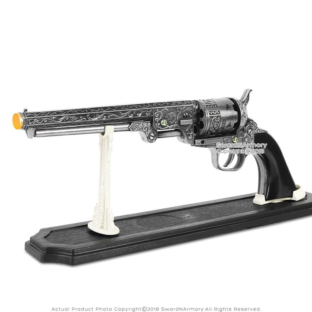 Western Cowboy Black Powder Outlaw Revolver Pistol 1851 Navy Replica Gun w/ Std