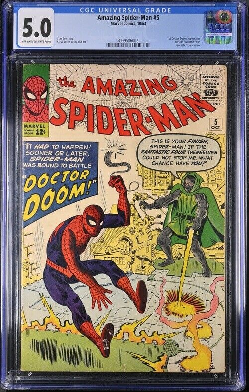 Amazing Spider-Man #5 Marvel Comics, 10/63 CGC 5.0
