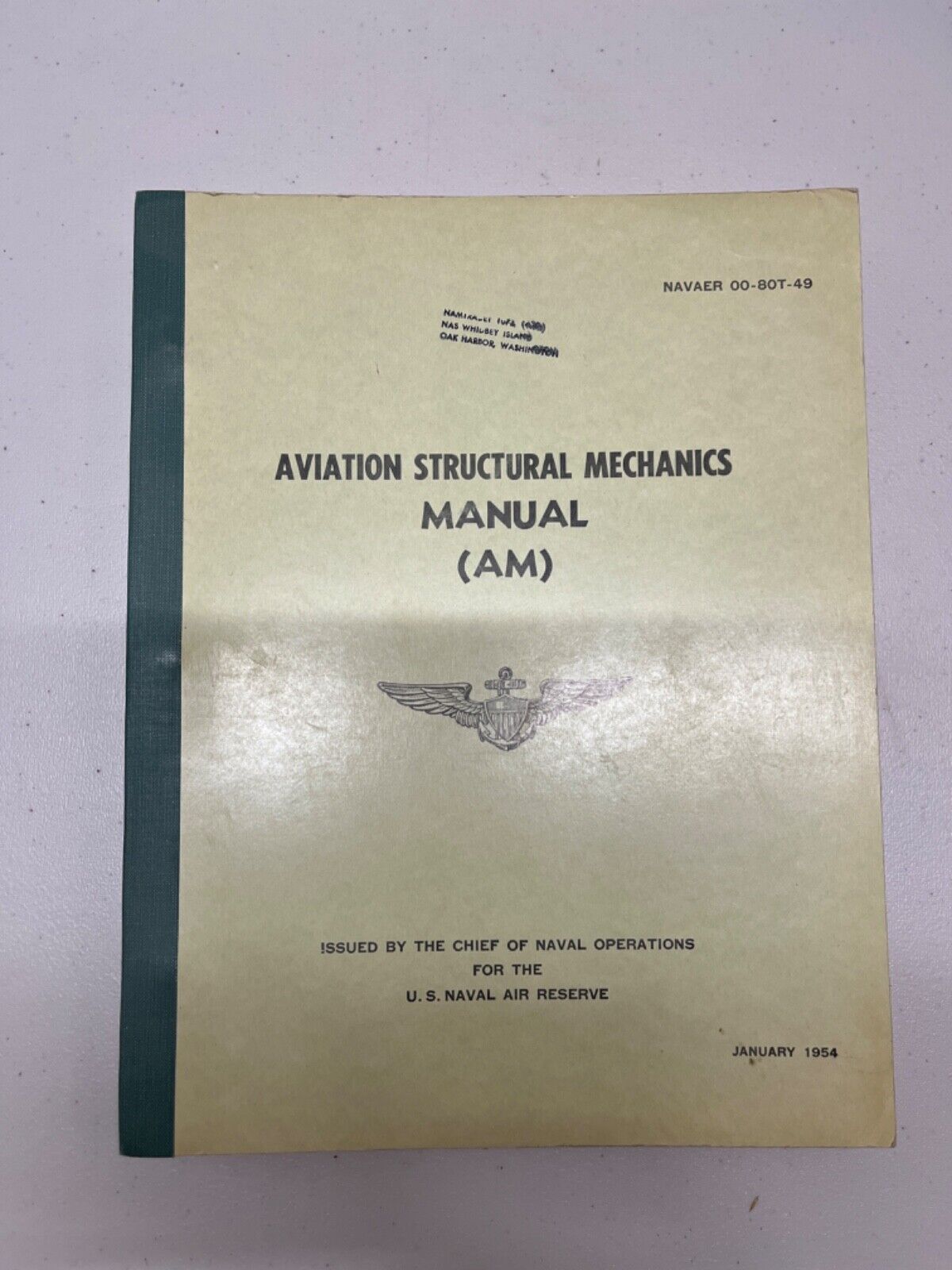 Aviation Structural Mechanics Manual (AM) Navarro 00-80T-49 January 1954 Book