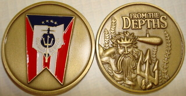 USS OHIO SSBN-726 NAVY SUBMARINE FROM THE DEPTHS MILITARY CHALLENGE COIN