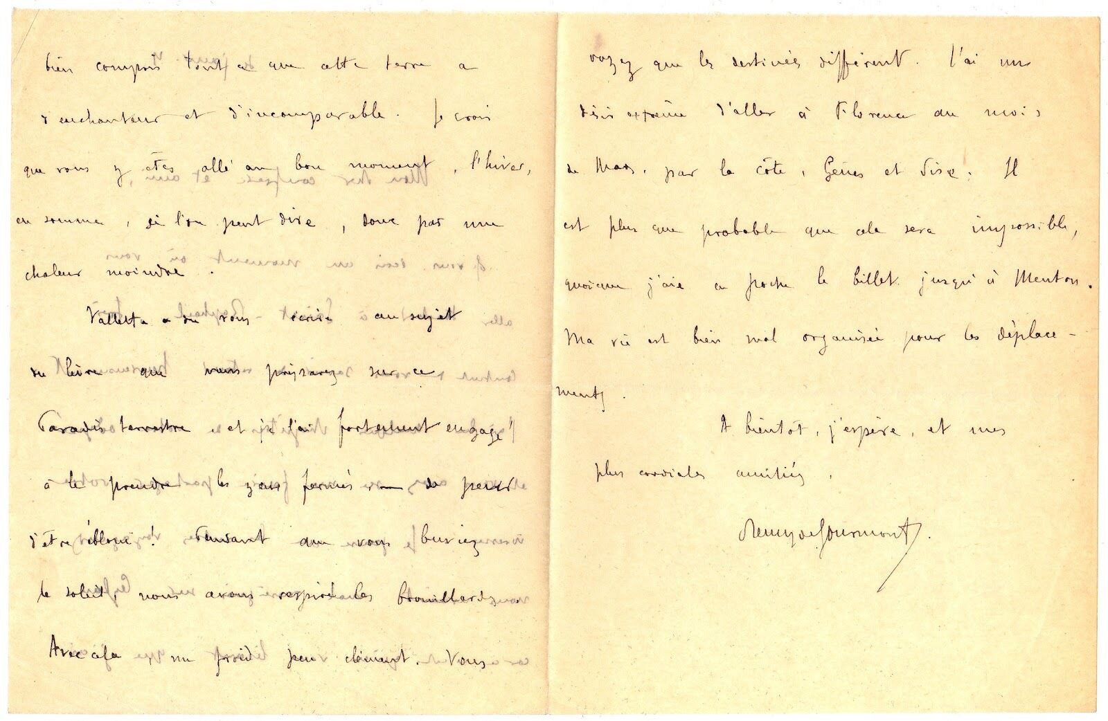 REMY DE GOURMONT to Octave Uzanne - autograph - January 4, 1911