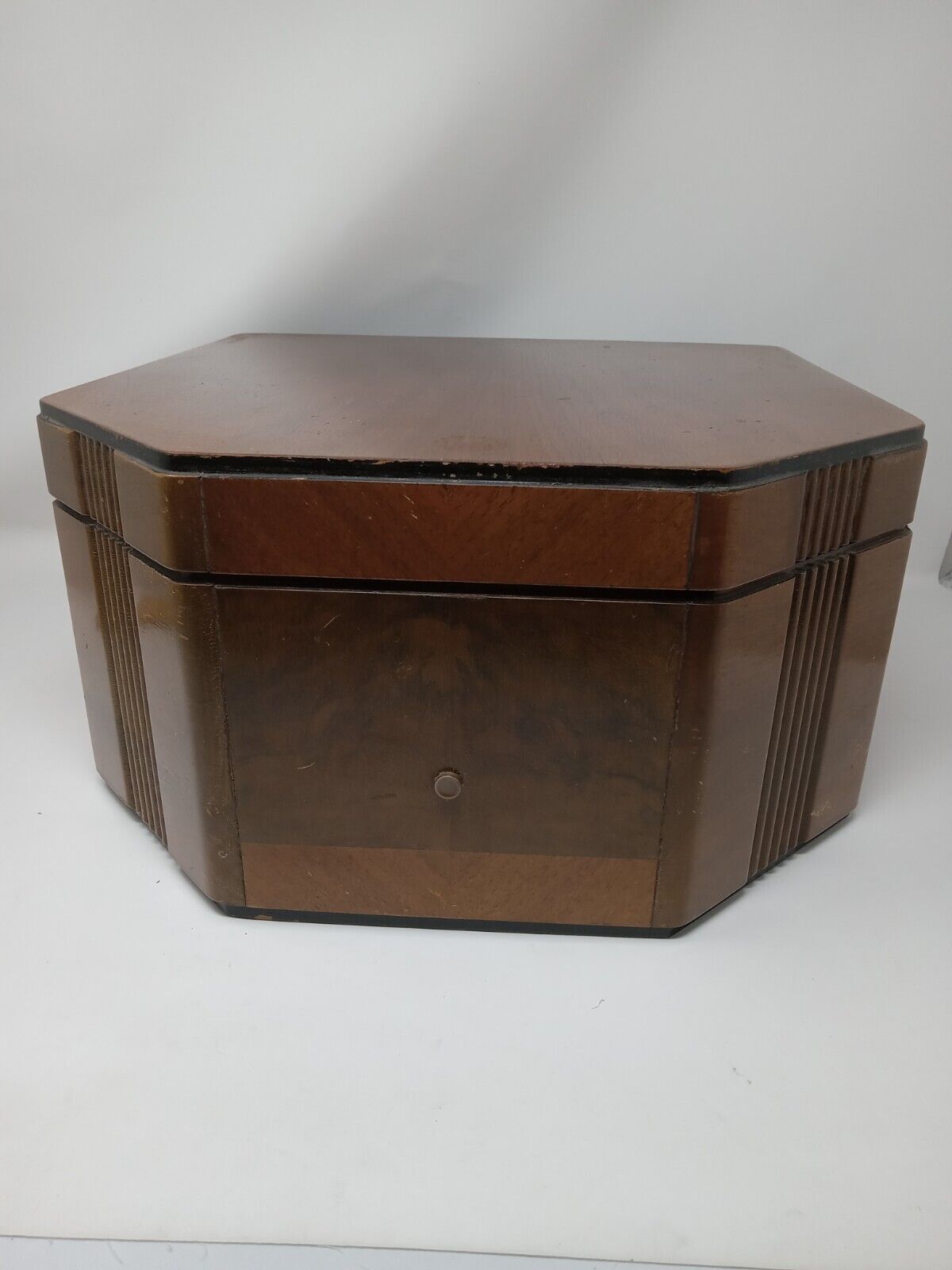 Art Deco Truetone Wooden Radio Case
