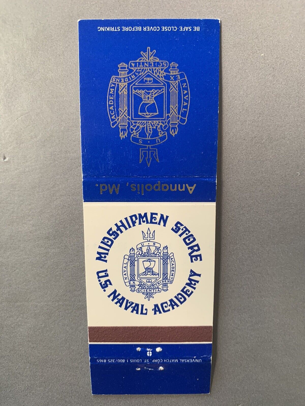 Vintage U.S. Naval Academy Midshipmen Store Annapolis MD Matchbook Cover 70s 80s