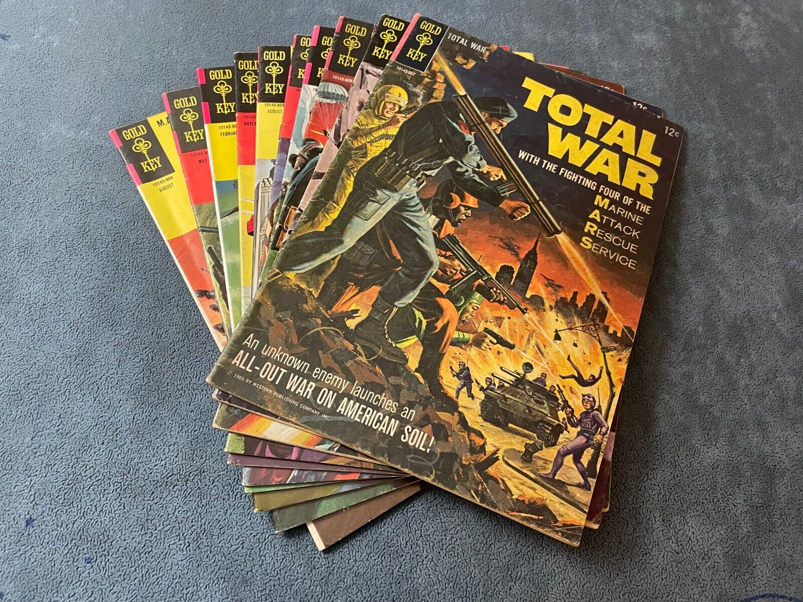 Total War Mars Patrol #1-10 Gold Key 1965 Comic Book Set Complete Mid High Grade