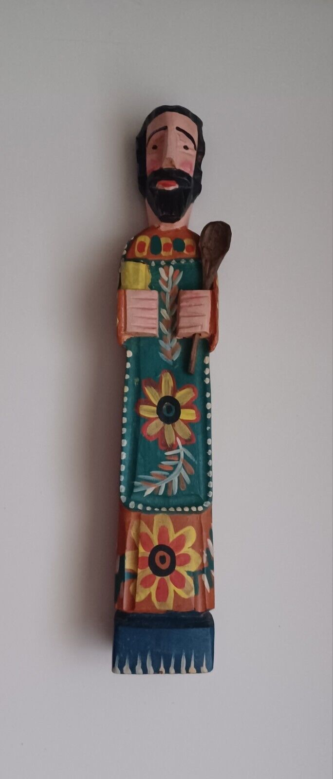 Mexican Carved Wood Folk Art Statue