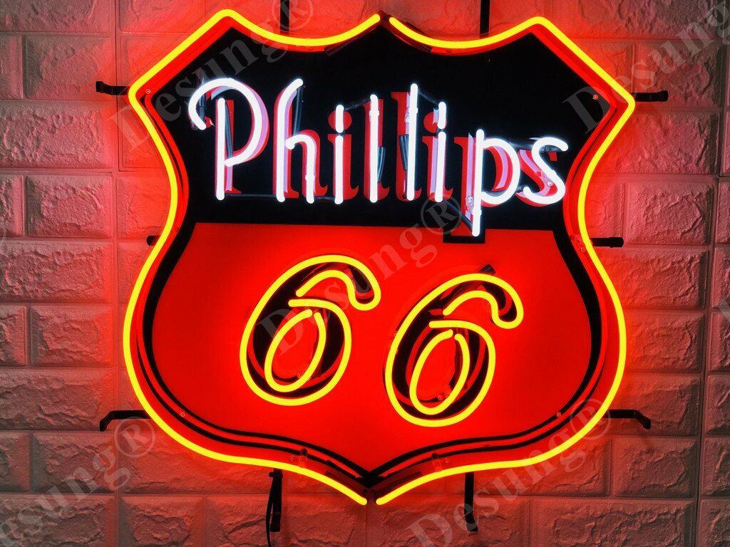 New Phillips 66 Lamp Beer Neon Light Sign Gas Gasoline Lamp Artwork 24\